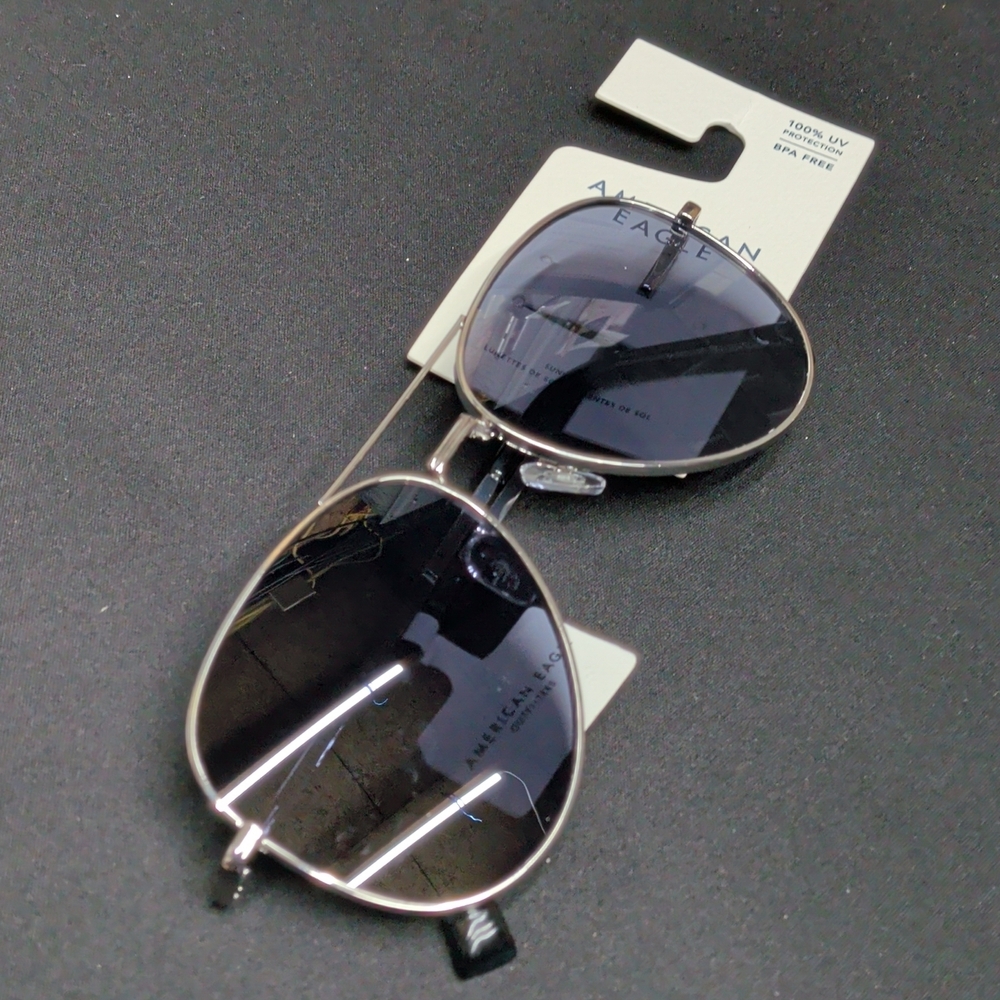 American Eagle Silver Aviator Sunglasses